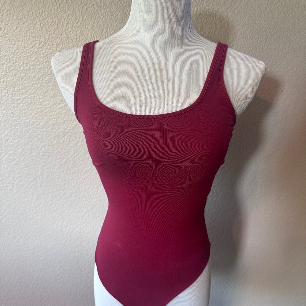 Abound Maroon Deep Red Bodysuit Size XS